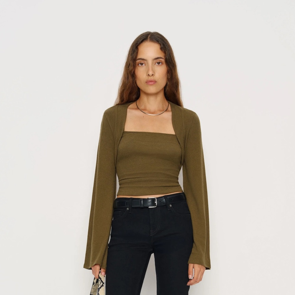 NWT Reformation Chloe Knit Shrug Set, XS